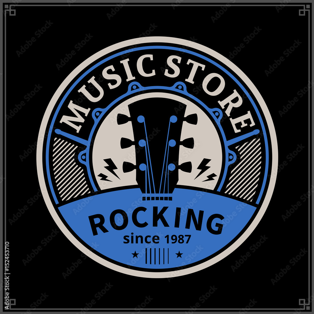 Fototapeta premium Vector music store logo