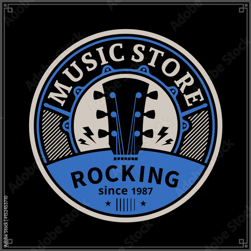 Vector music store logo