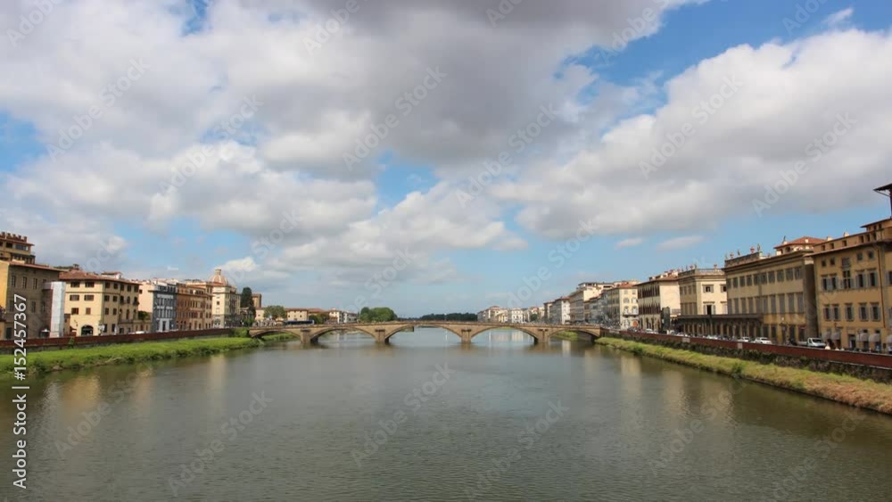 firenze time lapse con passaggio di canoa firenze time lapse con passaggio di canoa