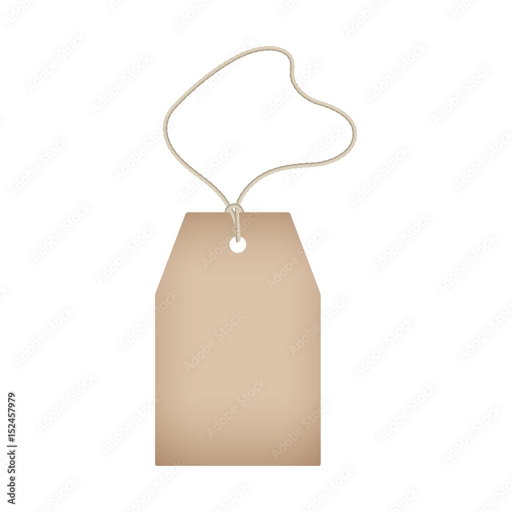 Vintage old paper tag.  label. Vector.