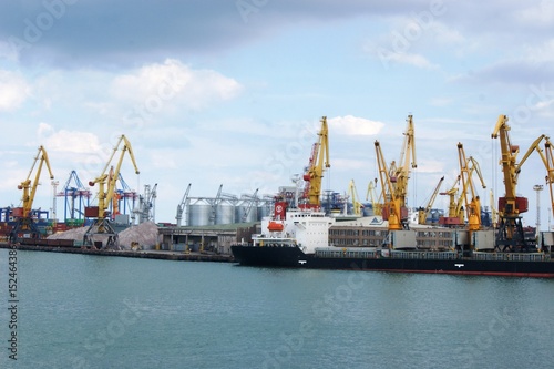 port, sea, transport, cargo, ship, loading, shipping, water, crane, boat, vessel, export, transportation, business, logistic, international, harbor, industrial, industry, freight, maritime, container, © Vita
