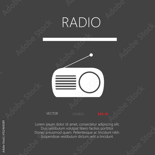 Radio button web icon flat design