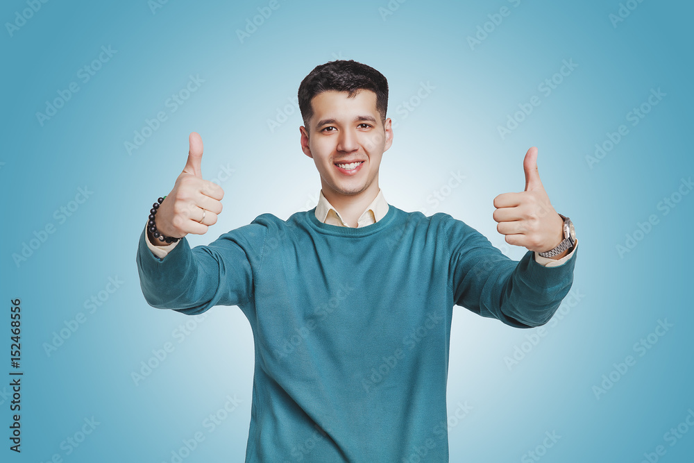 Man showing thumbs up Man showing thumbs up