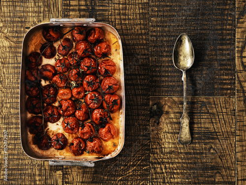 Roasted cherry tomatoes photo