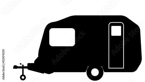 Retro Pod Caravan Sihlouette