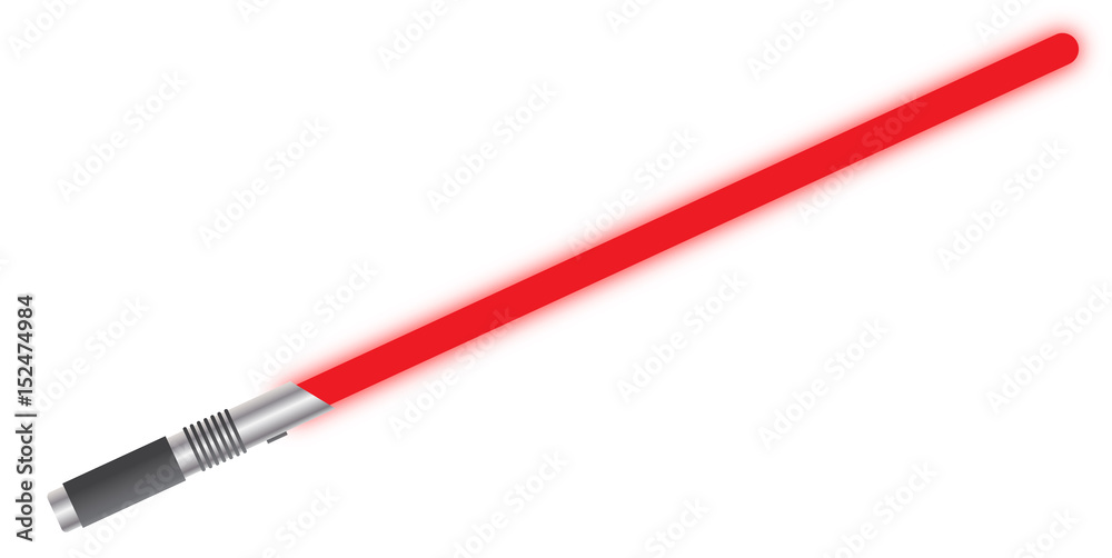 Naklejka premium Light Sword Solid Red