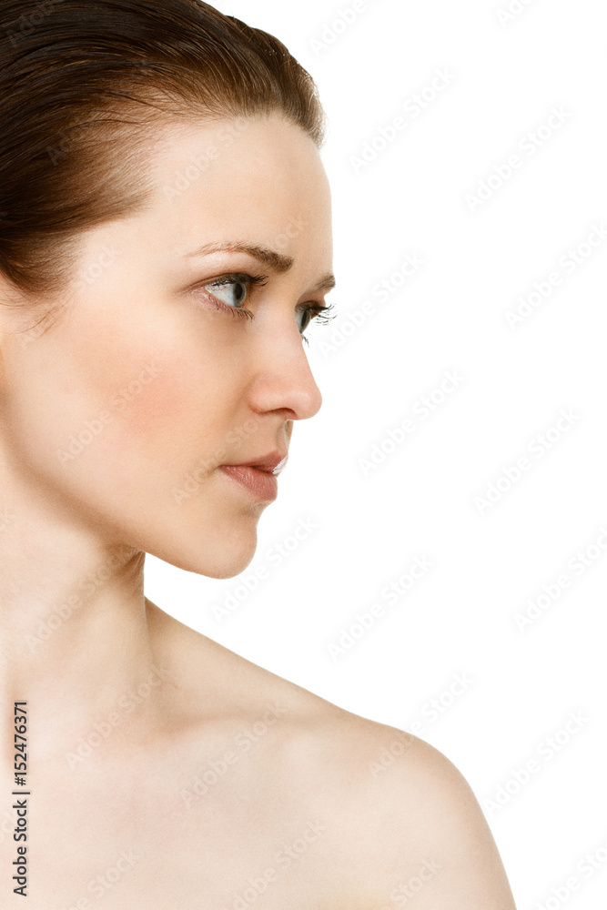 portrait of beautiful woman with clean skin portrait of beautiful woman with clean skin