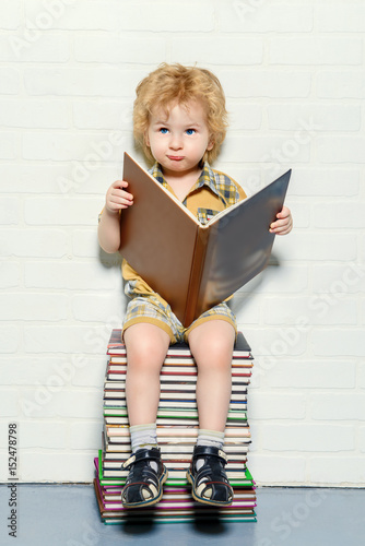 kid with a book