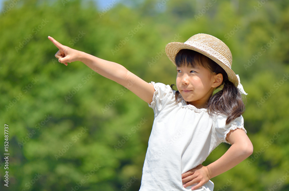 指をさす女の子 麦わら帽子 Stock Photo Adobe Stock 指をさす女の子 麦わら帽子 Stock Photo Adobe Stock