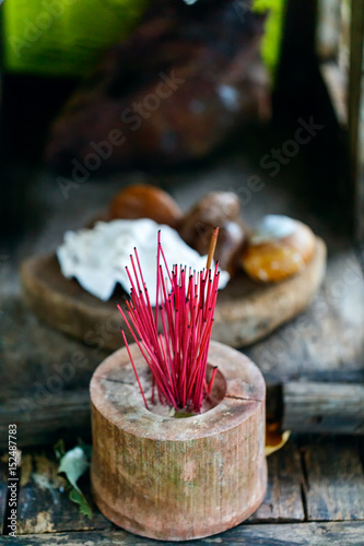 Incense sticks in temple