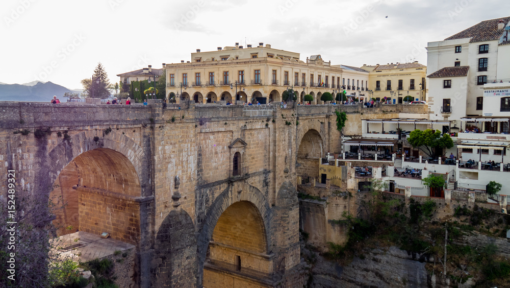 New bridge of Ronda, located on the Tajo de Ronda. Throat excavated by the Rio Guadalevín.