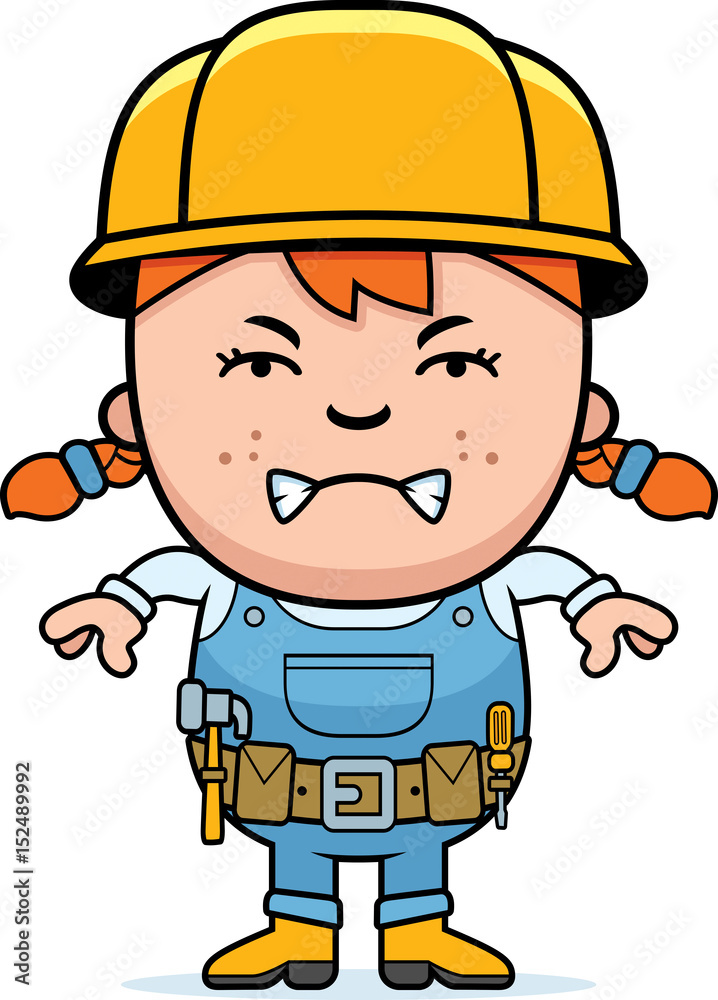 Angry Builder Girl
