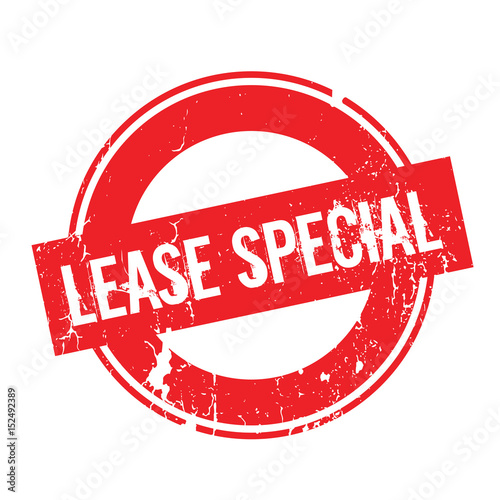 Lease Special rubber stamp. Grunge design with dust scratches. Effects can be easily removed for a clean, crisp look. Color is easily changed.