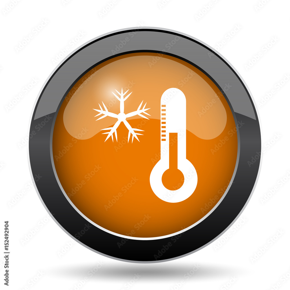Snowflake with thermometer icon