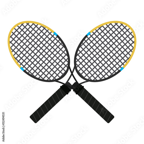 racket or racquet tennis accessories icon image vector illustration design 