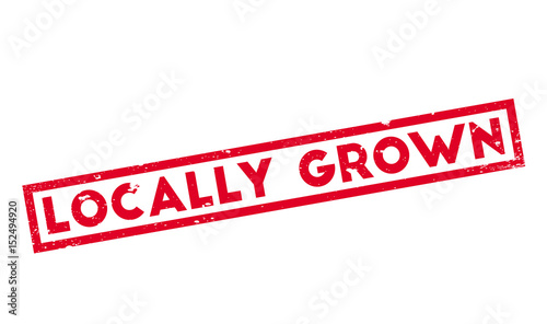 Locally Grown rubber stamp. Grunge design with dust scratches. Effects can be easily removed for a clean, crisp look. Color is easily changed.