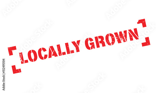 Locally Grown rubber stamp. Grunge design with dust scratches. Effects can be easily removed for a clean, crisp look. Color is easily changed.