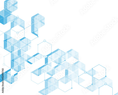 Abstract color light background pattern. triangles and hexagons mosaic