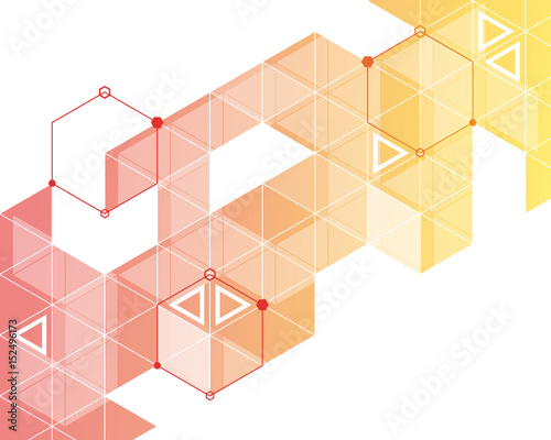 Abstract color light background pattern. triangles and hexagons mosaic