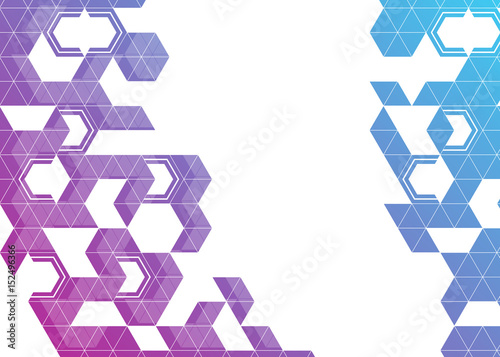 Abstract color light background pattern. triangles and hexagons mosaic