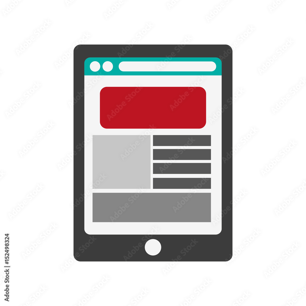 smartphone with web page on screen icon image vector illustration design smartphone with web page on screen icon image vector illustration design