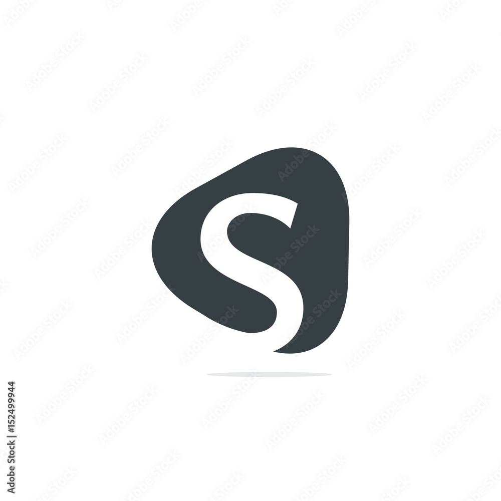 Initial Letter S Triangle Design Logo