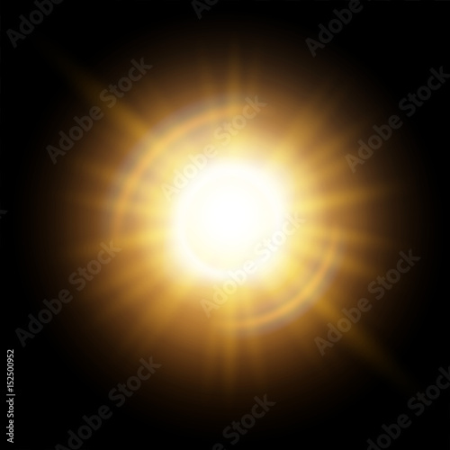 Glow light effect. Star burst with sparkles.Sun.