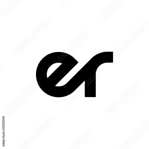 Initial Letter ER Rounded Lowercase Logo
