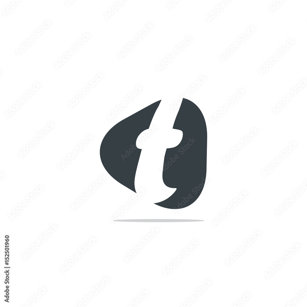Initial Letter T Triangle Design Logo