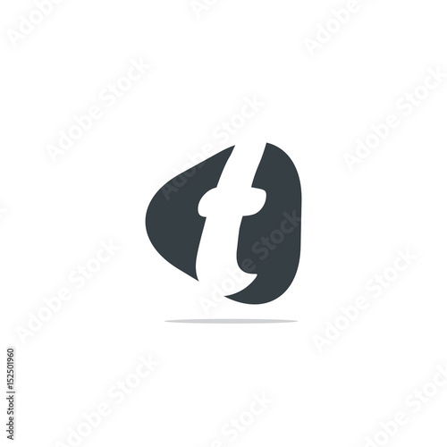 Initial Letter T Triangle Design Logo