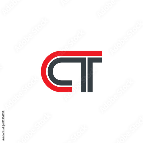 Initial Letter CT Linked Design Logo