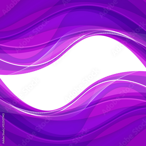 Abstract violet background with wave. Vector illustration