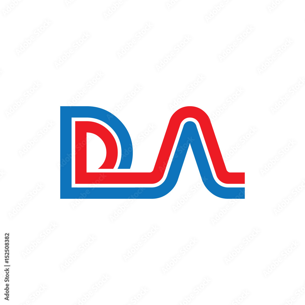 Initial Letter DA Linked Design Logo Initial Letter DA Linked Design Logo