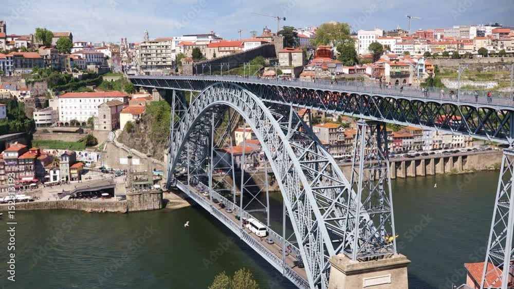 Porto city view with Douro river and Dom Luis I bridge, Portugal
Porto city view with Douro river and Dom Luis I bridge, Portugal