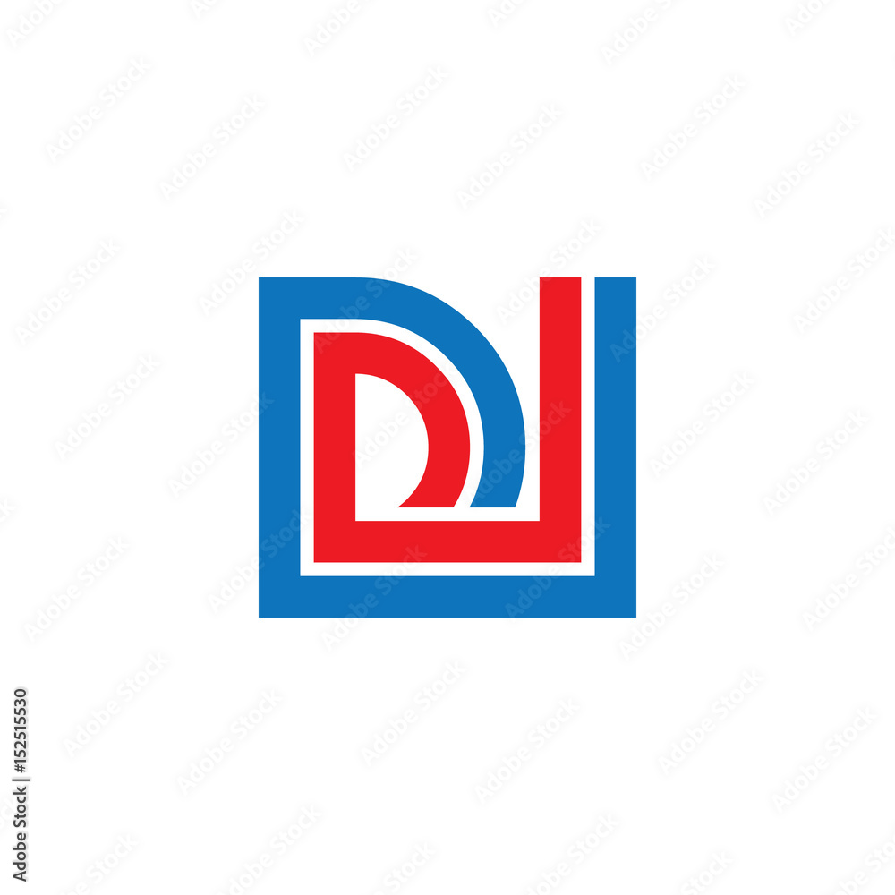 Initial Letter DI Linked Design Logo Initial Letter DI Linked Design Logo