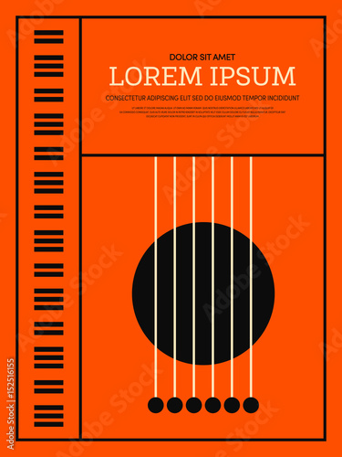 Music retro vintage poster background