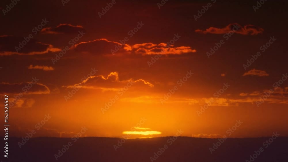 African sunrise timelapse.
