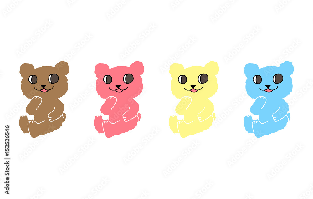 カラフルなクマたち カラフルなクマたち