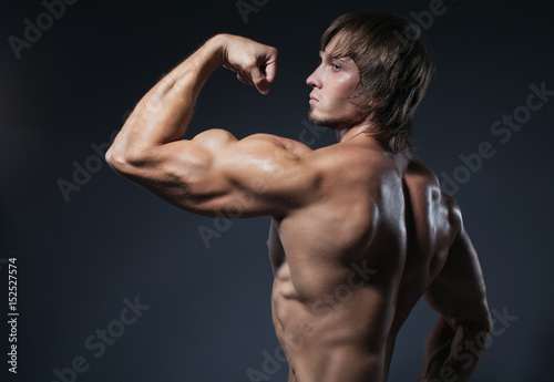 Portrait of strong healthy handsome Athletic Man Fitnes