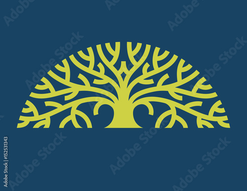 Tree Logo Vector
Stylized graphic illustration of mature tree with spreading branches.