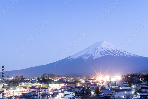Mt. Fuji in Tokyo with night cityscape, Japan.