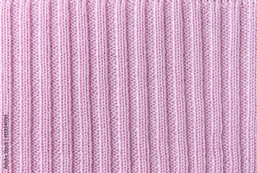Pink Vertical Line Knitting or Knitted Fabric Texture Pattern Background