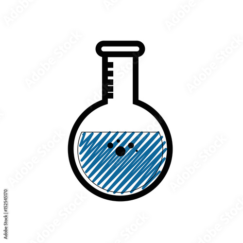 Chemistry flask glass icon vector illustration graphic design