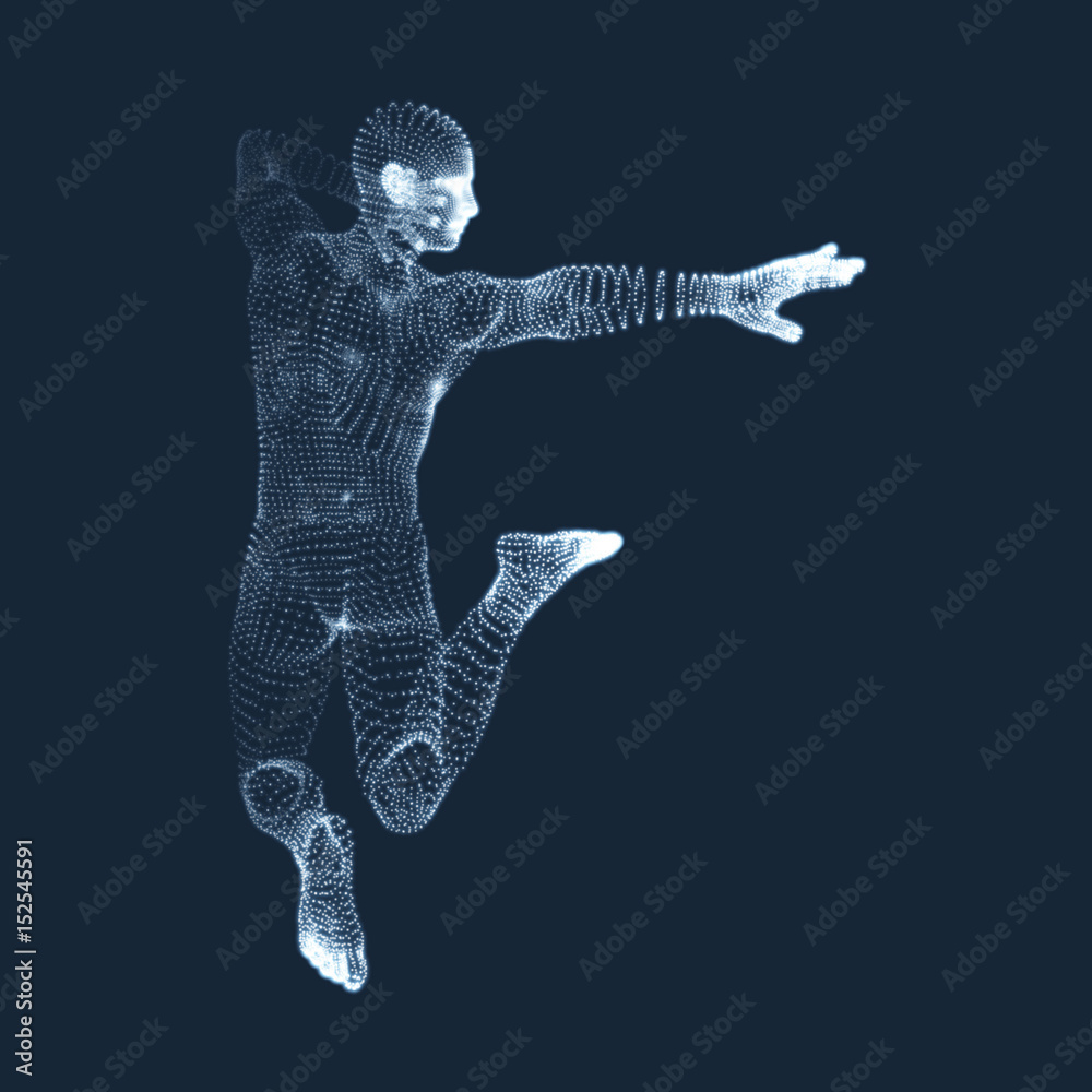 Man is Posing and Dancing. Silhouette of a Dancer. A Dancer Performs Acrobatic Elements. Sports Сoncept. 3D Model of Man. Human Body. Sport Symbol. Design Element. Vector Illustration. Man is Posing and Dancing. Silhouette of a Dancer. A Dancer Performs Acrobatic Elements. Sports Сoncept. 3D Model of Man. Human Body. Sport Symbol. Design Element. Vector Illustration.