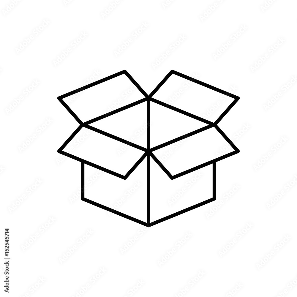 Box open symbol icon vector illustration graphic design Box open symbol icon vector illustration graphic design