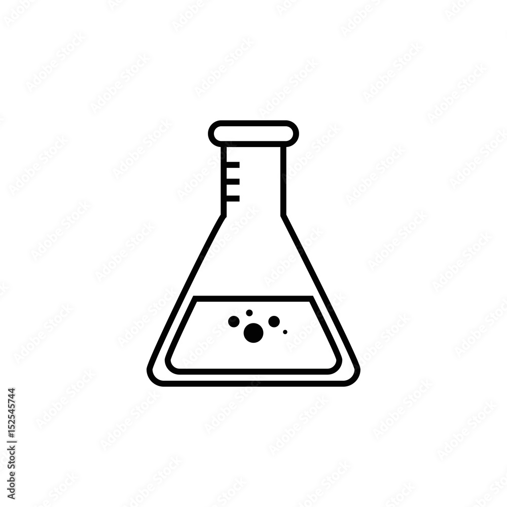 Chemistry flask glass icon vector illustration graphic design Chemistry flask glass icon vector illustration graphic design