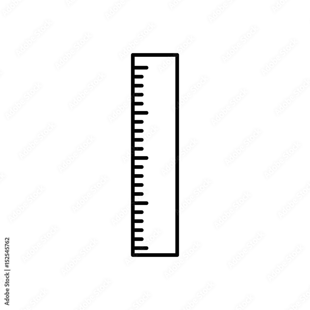 Ruler measurement tool icon vector illustration graphic design