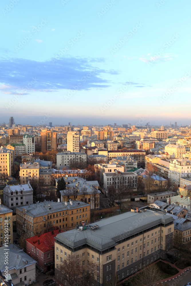 Obraz premium Moscow evening skyline