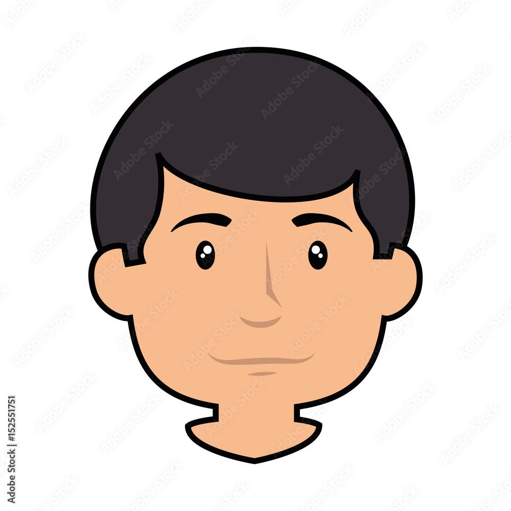 Man smiling cartoon icon vector illustration graphic design Man smiling cartoon icon vector illustration graphic design