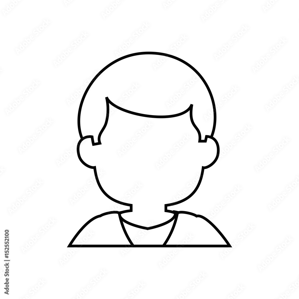 Man faceless head icon vector illustration graphic design